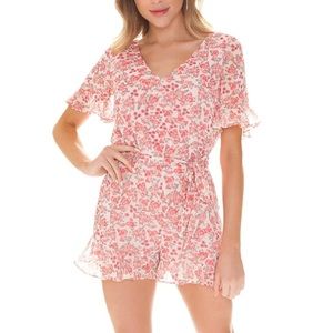 BB Dakota Pink Floral Romper